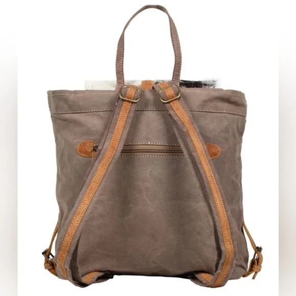 Myra Bag Backpack Leather & Calf Hair EUC - Picture 2 of 14